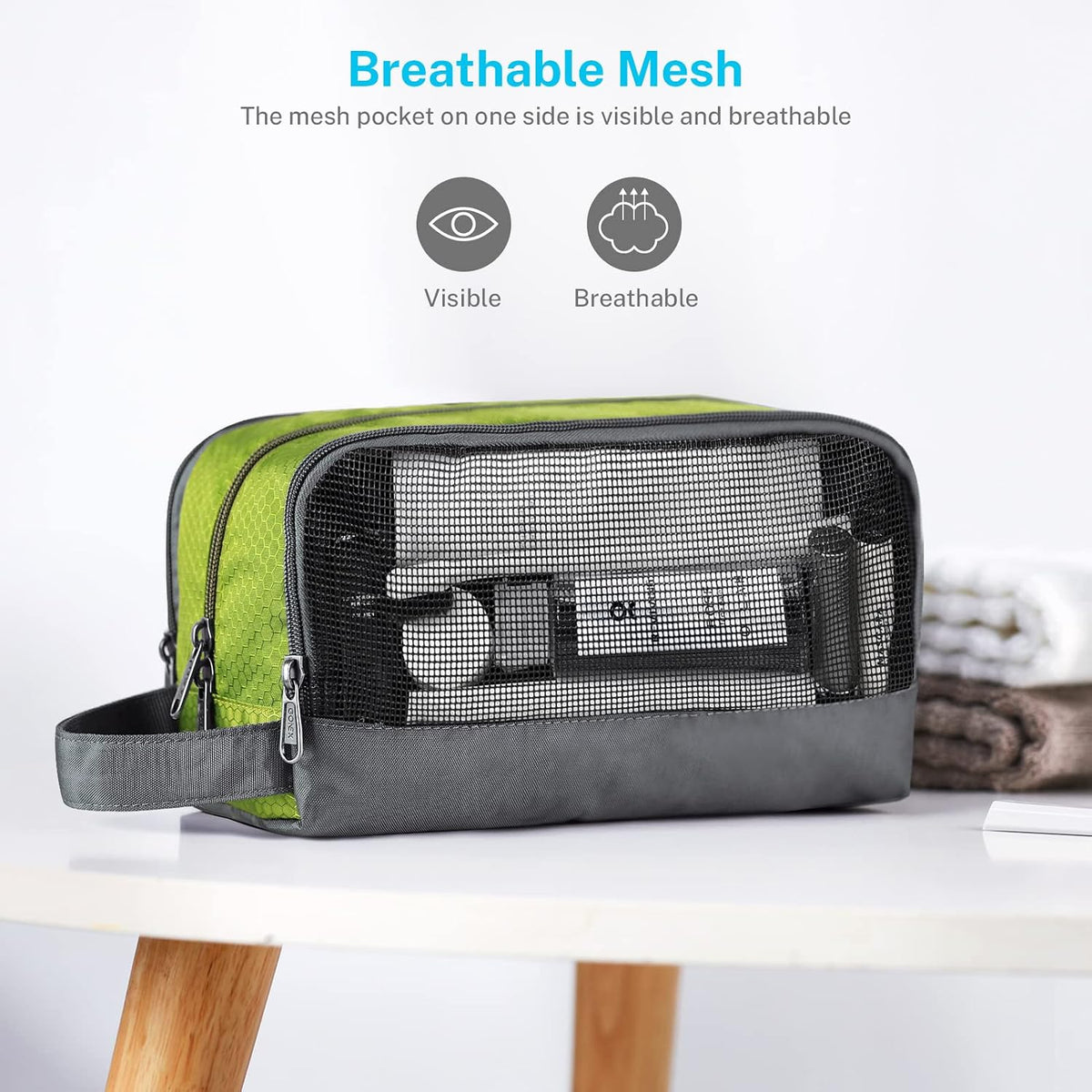 Gonex Travel Toiletry Bag for Men, Water Resistant Dopp Kit for Toiletries