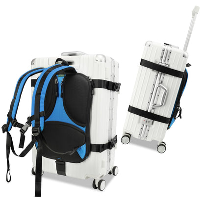 Heavy-Duty Backpack Carrying Straps System for 22-30 Inch Suitcase Luggage Hardcase for Adventure Travel Cobble Stone Streets Stair - L