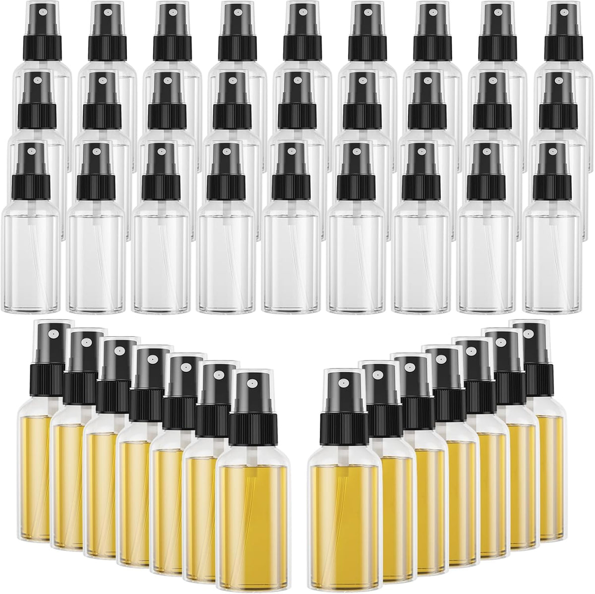 EPHECH 1oz/30ml Small Spray Bottles, 100PCS Travel Plastic Spray Bottles