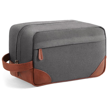Vorspack Canvas Travel Toiletry Bag for Men, Large, Black