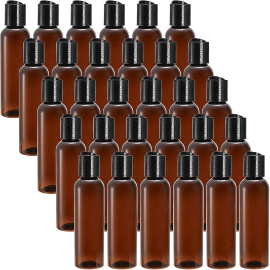 Bekith 30 Pack 4oz Travel Bottles for Toiletries, Small Plastic Squeeze Bottles with Flip Cap, Leakproof Empty Refillable Travel Size Containers For Shampoo, Lotions, Liquid Body Soap