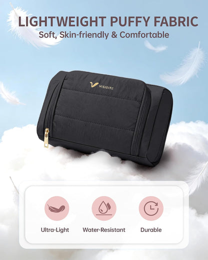Makeup Bag Travel Toiletry Bag Puffy Padded Cosmetic Bag for Women
