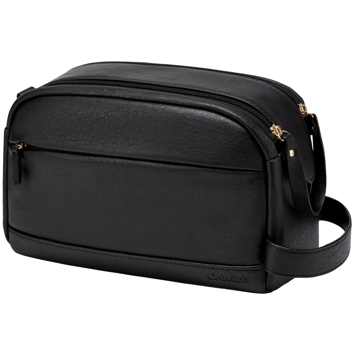 PU Leather Toiletry Bag for Men, Brown