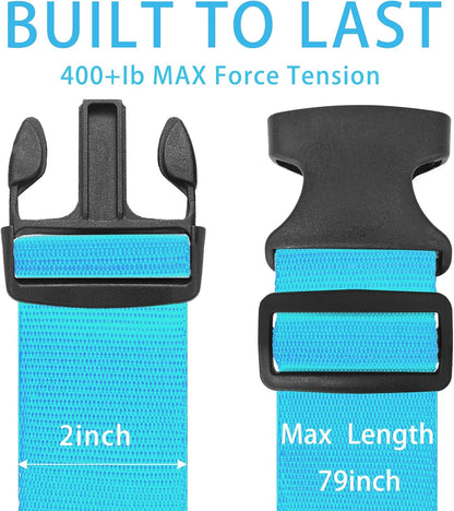 BILIONE Luggage Straps for Suitcases,79" Long Adjustable Luggage Belts