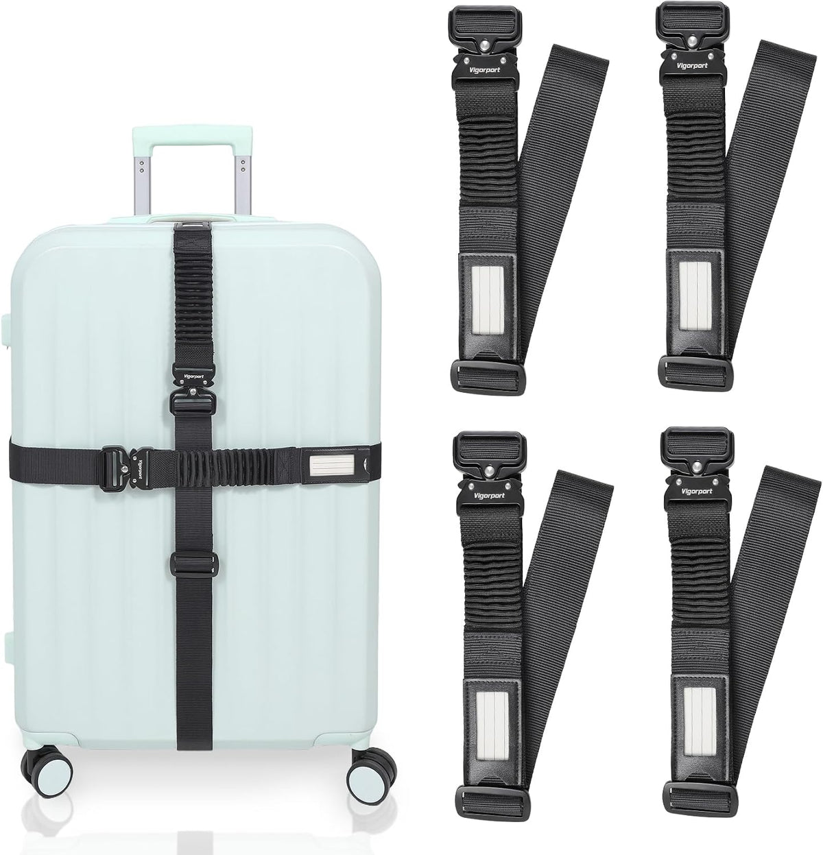 Vigorport Luggage Straps for Suitcases TSA Approved Suitcase Belt