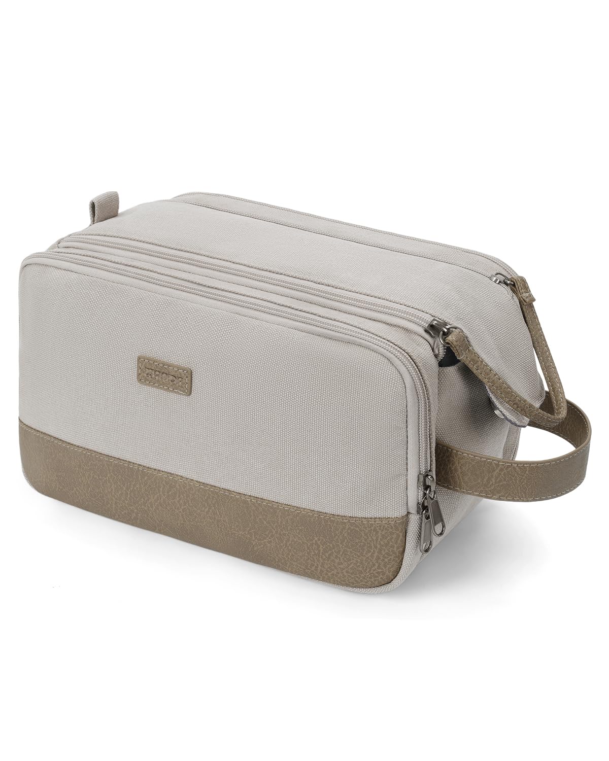 WANDF Travel Toiletry Bag for Men, Canvas Shaving Dopp Kit