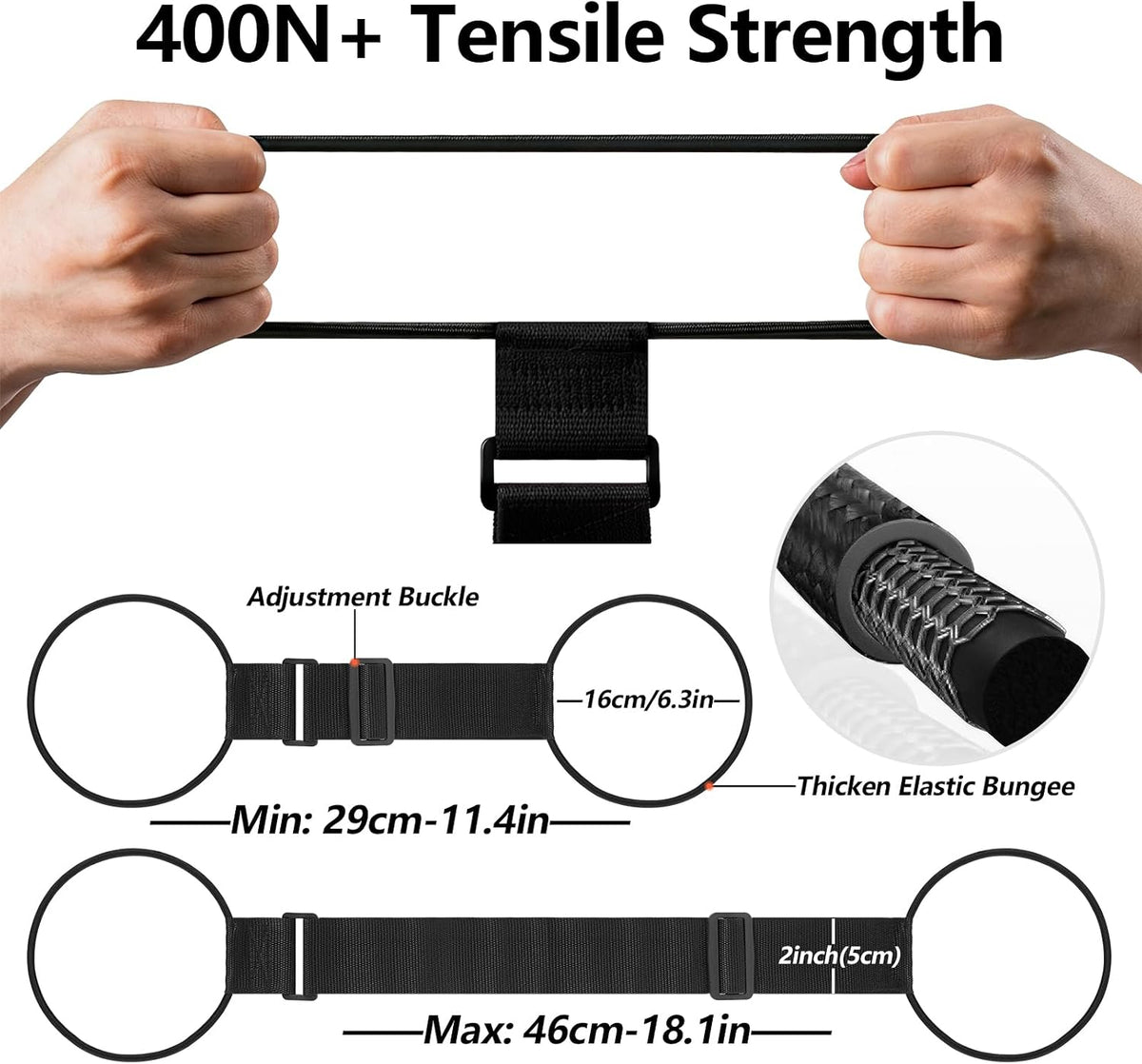 5 Packs Luggage Straps for Suitcases, Connect Up to 4 Suitcases ＆ Add a Bag