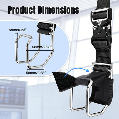 Vigorport Stainless Steel Luggage Hook Strap, Heavy Duty Add A Bag J Hook