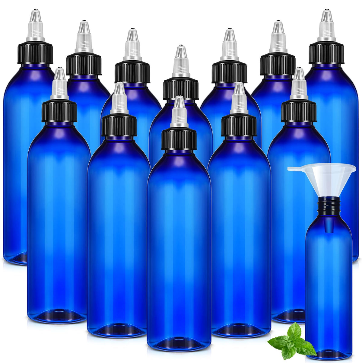 Barydat 24 Pcs 3 oz Squeeze Applicator Bottles for Hair Oiling, Amber