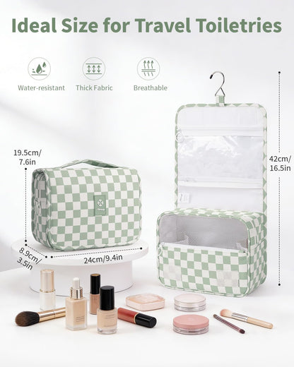 Narwey Hanging Travel Toiletry Bag for Kids Girls Women, Cute Makeup Bag