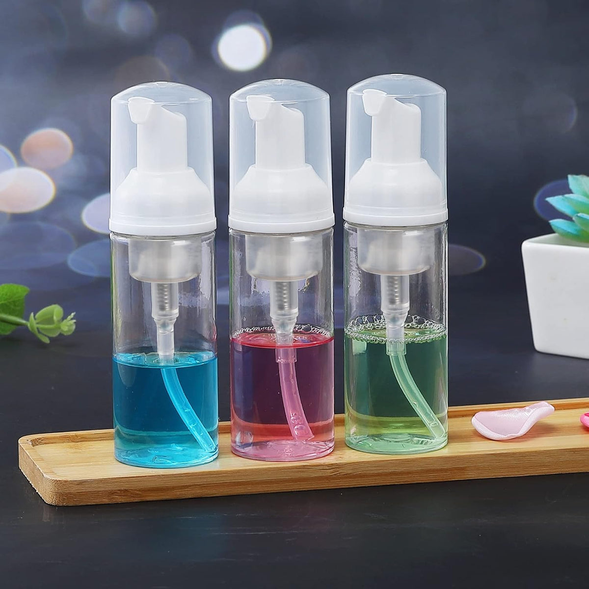 GliSun 36 Pcs Foam Pump Bottle 2oz Empty Refillable Mini Dispenser
