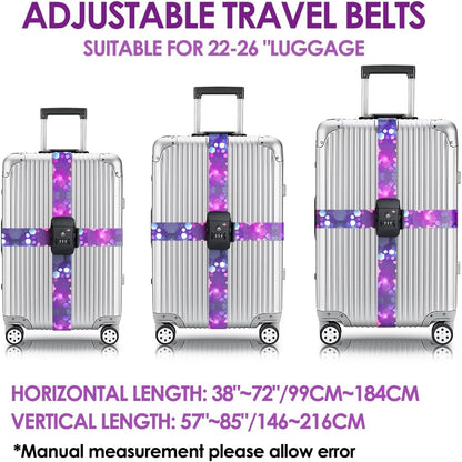 TSA Adjustable Travel Luggage Strap Suitcase Belt Travel Bag Accessories 1.96 in W x 6.23 ft L