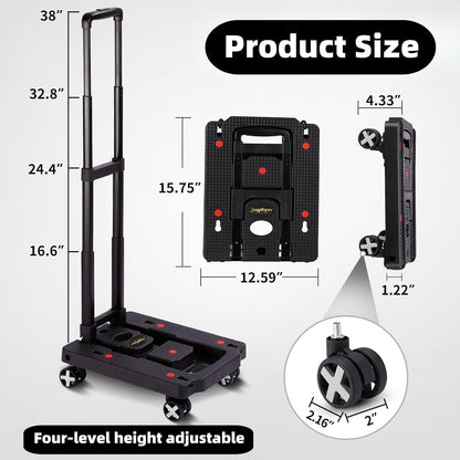 Portable Car Seat Dolly for Airport,Foldable Travel Hand Truck