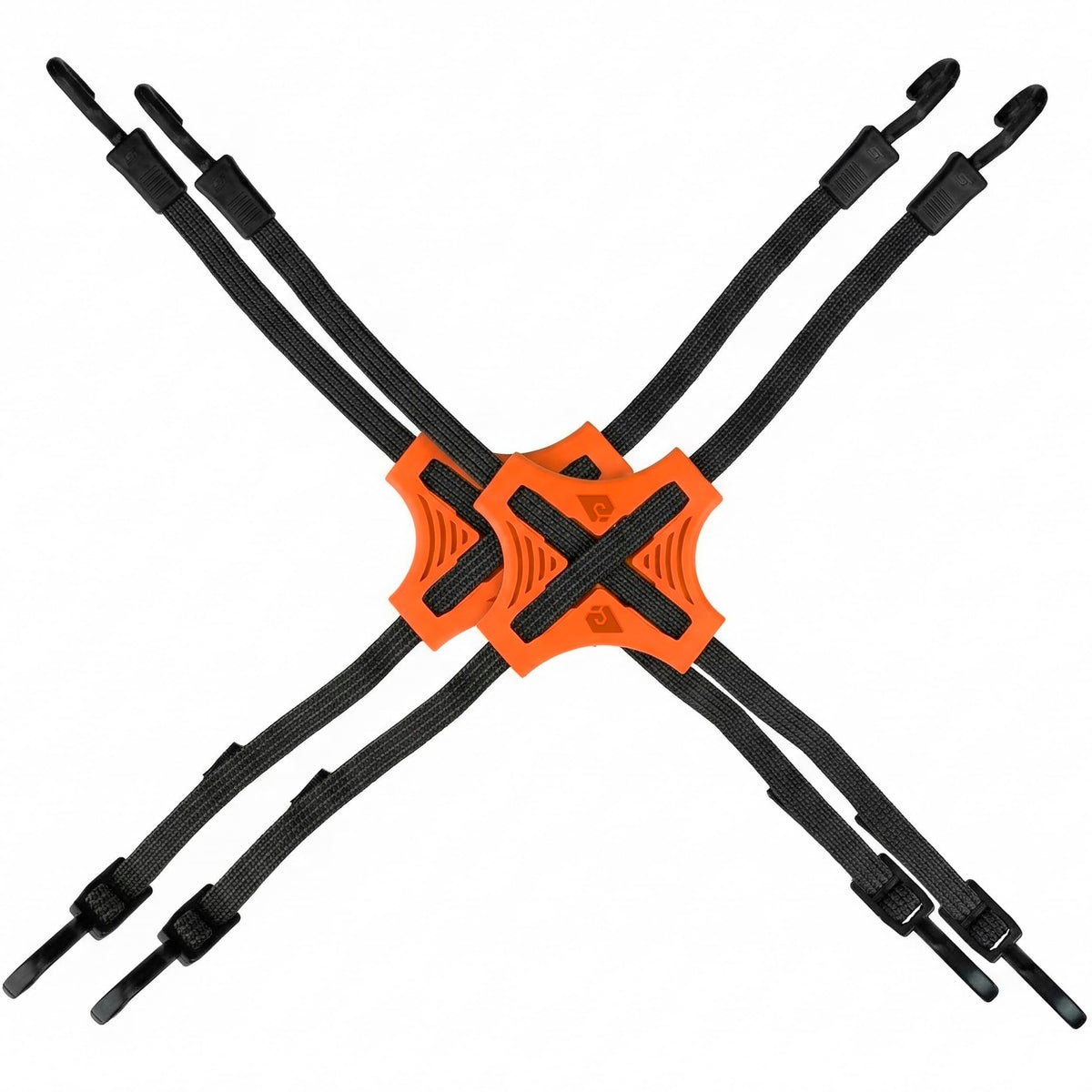 Tack Strap 30 in. Flat Bungee Tie Down Straps, 2-Pack, Black