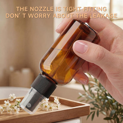 2 oz Amber Small Spray Bottle, Empty Spray Bottles plastic spray bottles Fine Mist Spray for Hair, Travel, Plants, Cleaning Solutions and Skin Care (24)
