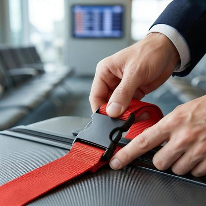 25 Pack Luggage Straps for Suitcases, 78 x 2 Inch Suitcase Belts with Quick Release Buckles Adjustable Travel Straps for Luggage,Suitcases,Red