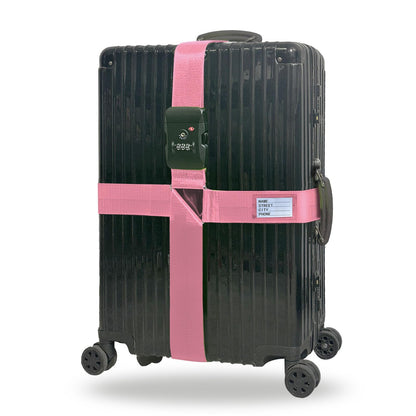 Luggage Straps TSA Approved with Lock,Suitcase Straps with Tags(Red 2 Pack)