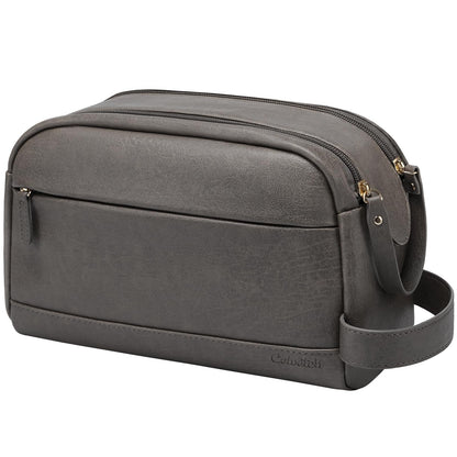 PU Leather Toiletry Bag for Men, Brown