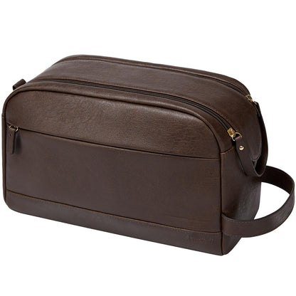PU Leather Toiletry Bag for Men, Brown