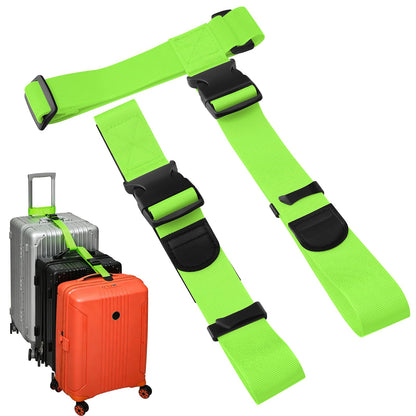 BILIONE 4 Pack Luggage Connector Straps,Connect 3 Suitcases ＆ Add A Bag