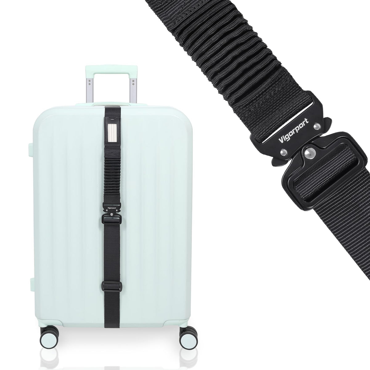 Vigorport Luggage Straps for Suitcases TSA Approved Suitcase Belt