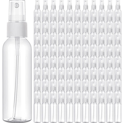 Nuogo 100 Pack 2 Oz Plastic Mini Travel Spray Bottles,Black