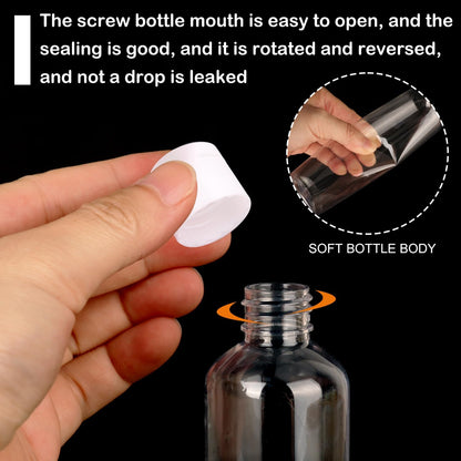 100 Pack 4 oz Plastic Squeeze Bottles with Top Flip Caps, Clear Empty Squeeze Bottles for Lotion, Travel-Friendly Clear Refillable Bottle, BPA-Free for Liquids and Personal Care