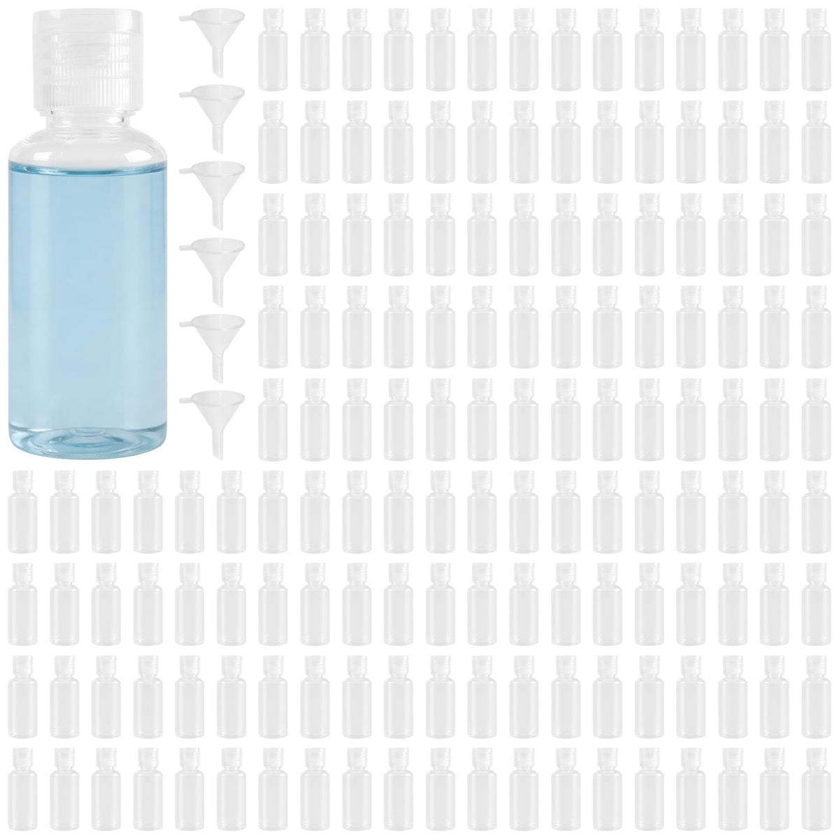 120PCS 2 Oz Clear Plastic Empty Bottles, Plastic Squeeze Bottle with Flip Cap, Refillable Portable Travel Size Bottles Bulk for Shampoo, Lotions, Liquid Body Soap
