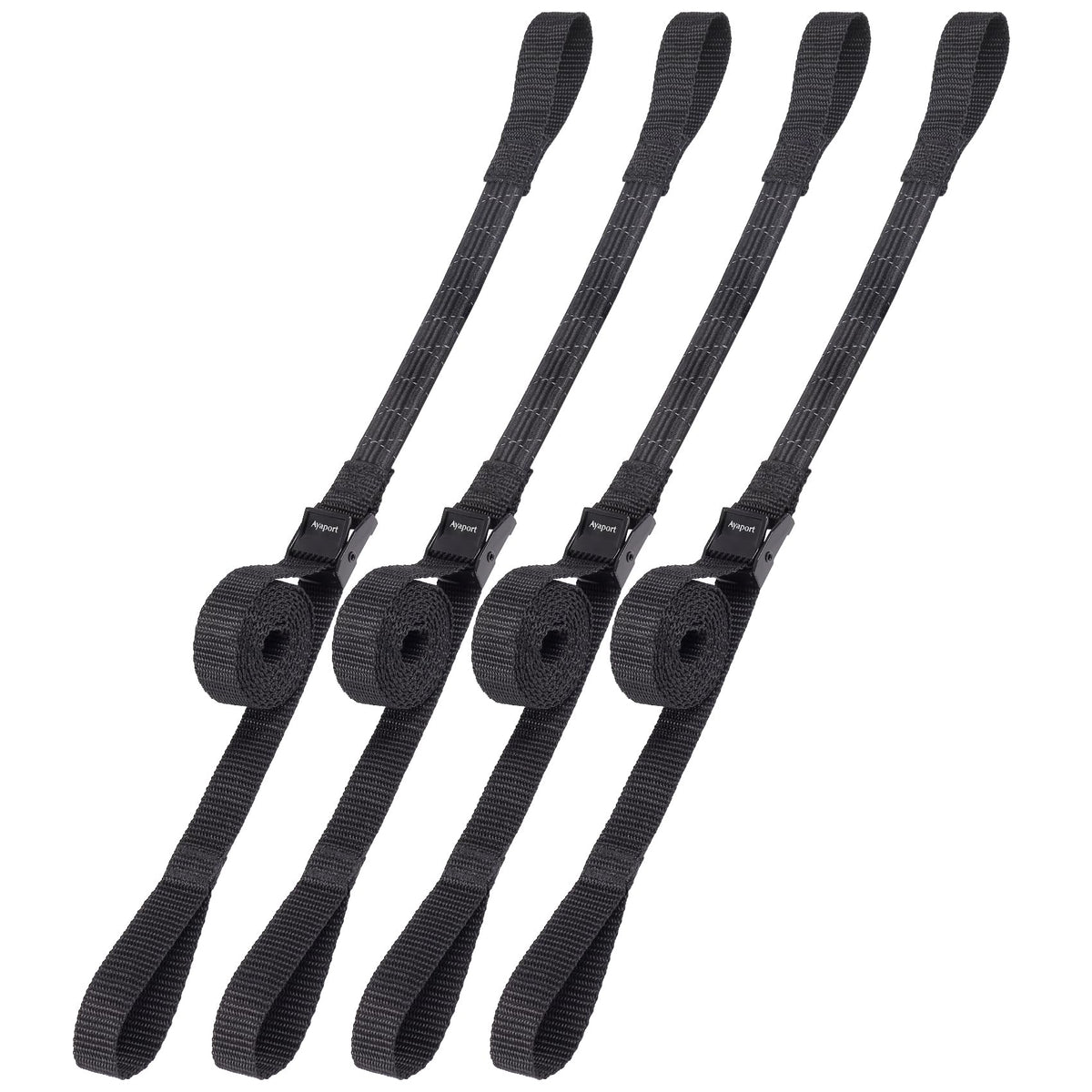 Ayaport Motorcycle Luggage Straps Stretch Adjustable Straps with Clips for Securing (4)