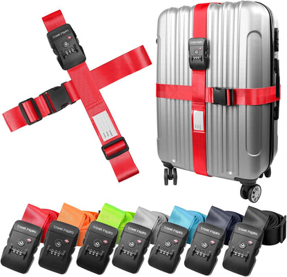 Travel Inspira Heavy Duty Luggage Straps with TSA Lock