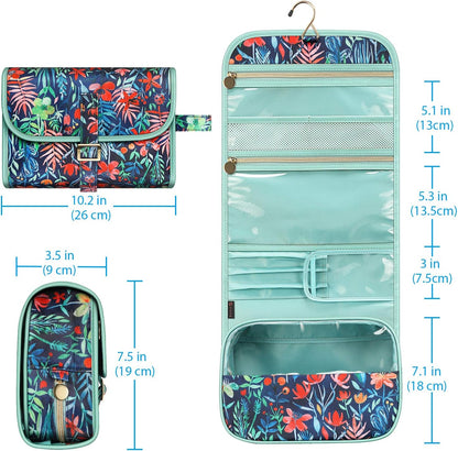 FINTIE Portable Toiletry Cosmetic Travel Bag Hanging Makeup Organizer
