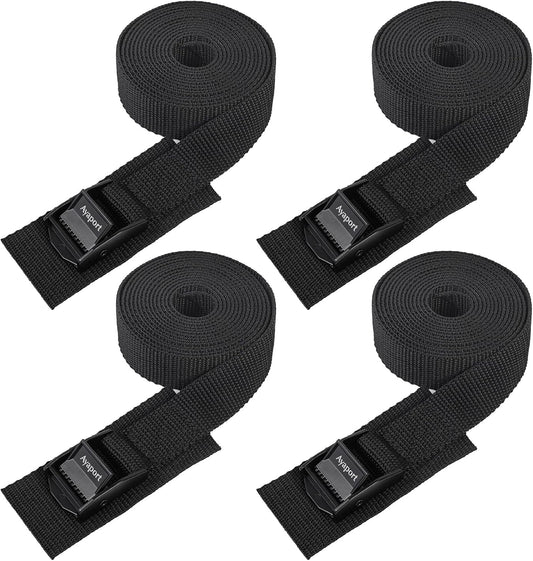 Ayaport Adjustable Lashing Straps with Buckles 1" x 12', 4 Pack