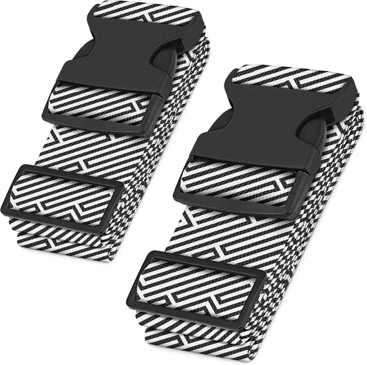Hero Luggage Straps for Suitcases (2-Pack) Heavy-Duty Adjustable Luggage Belt with Duraflex Buckle & Built-in Luggage Tag – Checked Bag & Carry-on Travel Essentials