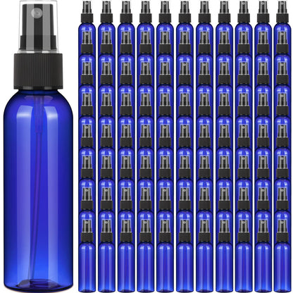 Nuogo 90 Pack 4 oz Plastic Mini Spray Bottles Refillable Travel Size, Amber