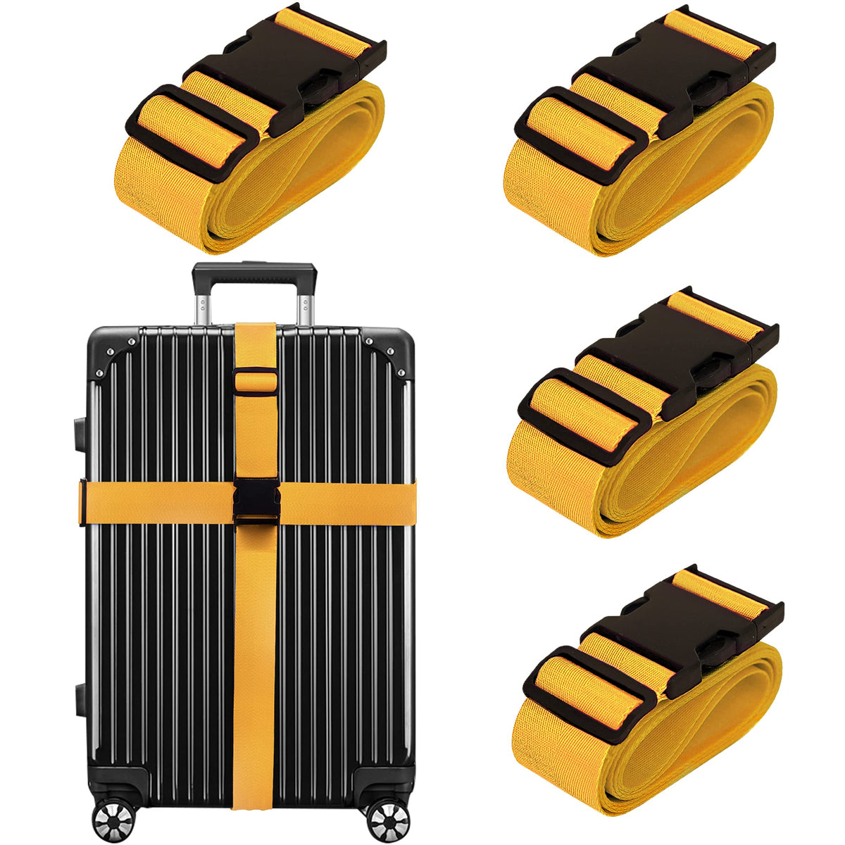 Chelmon Luggage Straps for Suitcases TSA Approved Travel Essentials 8 Pack