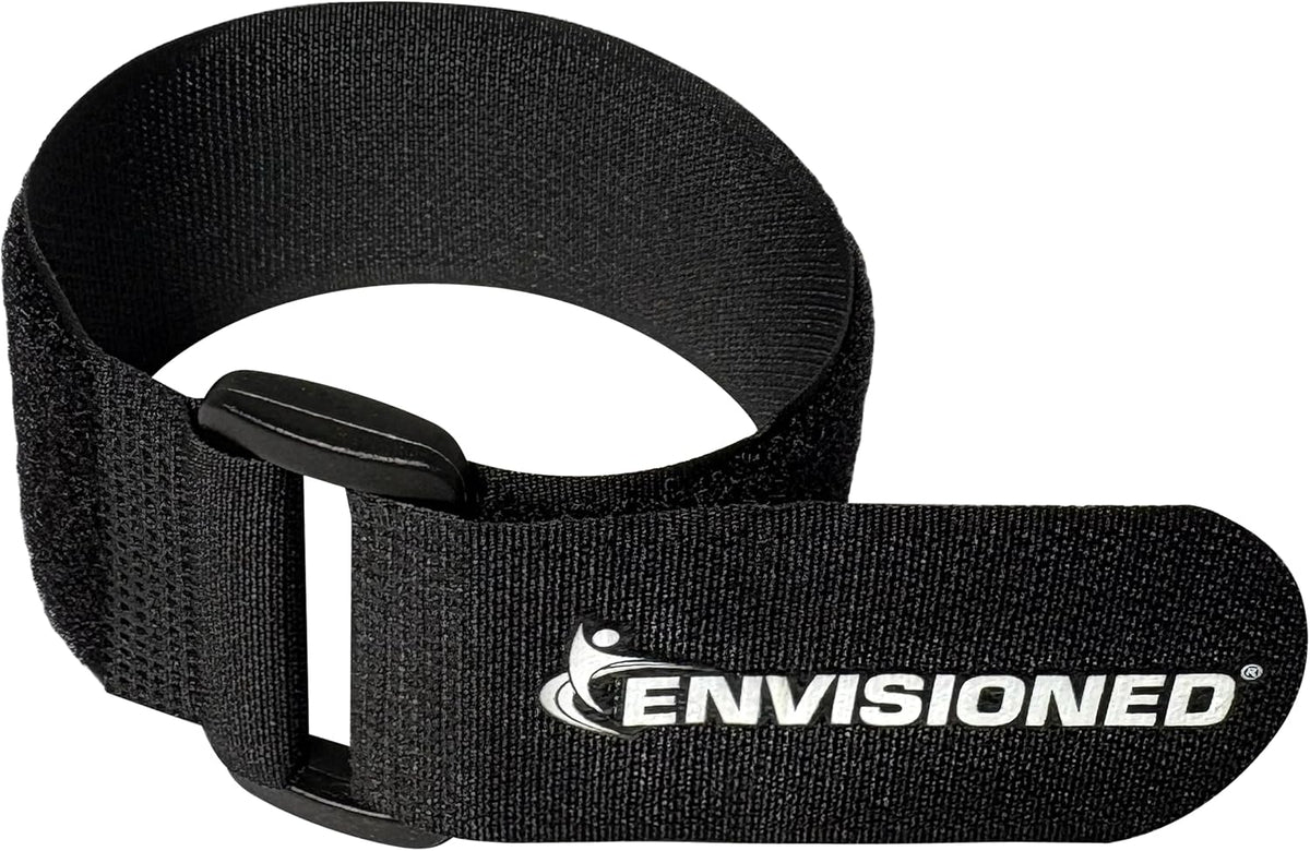 Reusable Cinch Straps 2" x 60" - 6 Pack, Multipurpose Strong Gripping, Quality Hook and Loop Securing Straps (Black)