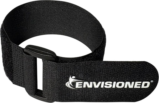 ENVISIONED Reusable Cinch Straps 2" x 40" - 6 Pack, Multipurpose Strong Gripping, Quality Hook and Loop Securing Straps (Black)