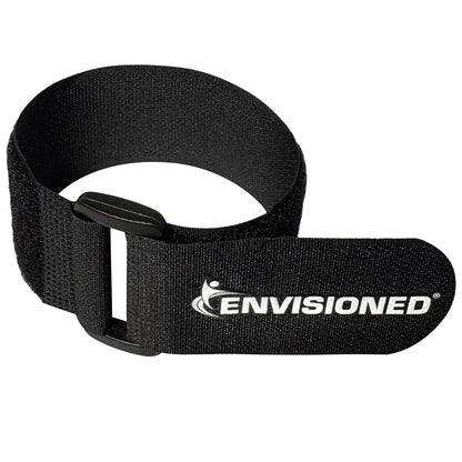 ENVISIONED Reusable Cinch Straps 2" x 40" - 6 Pack, Multipurpose Strong Gripping, Quality Hook and Loop Securing Straps (Black)