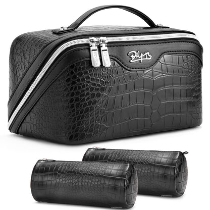 BOYATU Travel Makeup Bag Cosmetic Bags for Women: 3-Piece Make up Bag Set