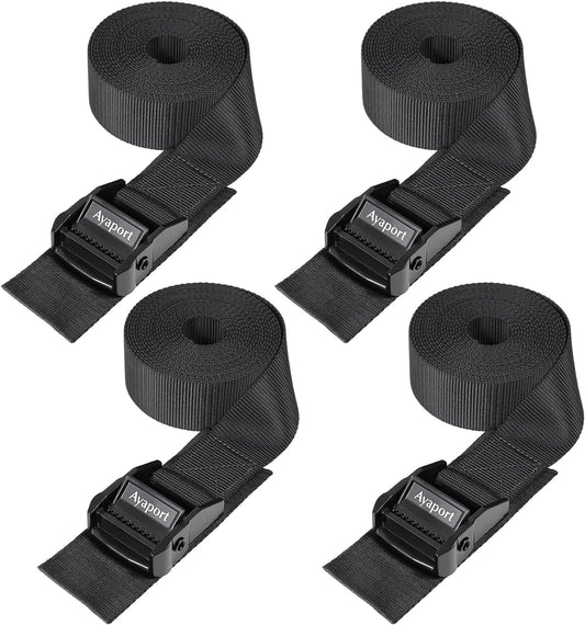 Ayaport Adjustable Lashing Straps with Buckles 1.5" x 8', 4 Pack