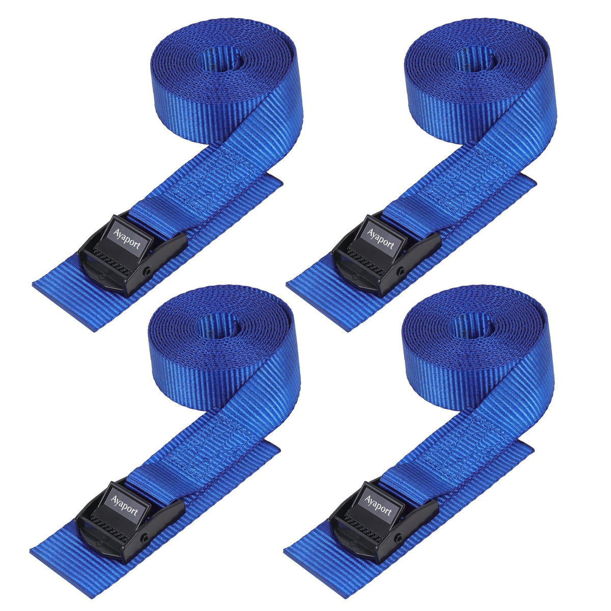 Ayaport Adjustable Lashing Straps with Buckles 1.5" x 8', 4 Pack