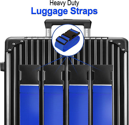 Chelmon Luggage Straps for Suitcases TSA Approved Travel Essentials 8 Pack