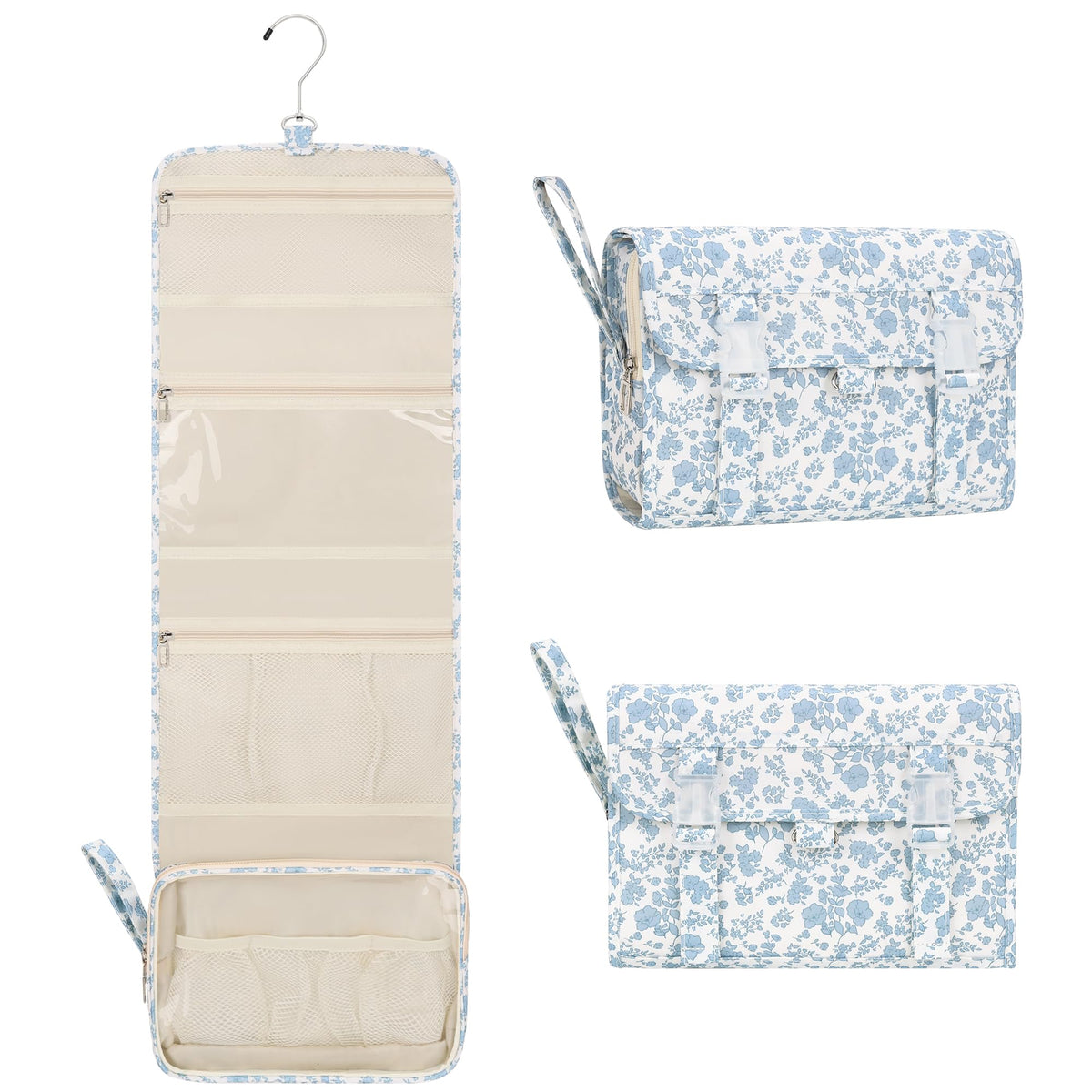 Relavel Hanging Toiletry Bag for Men Women, Water-Resistant Toiletries Bag
