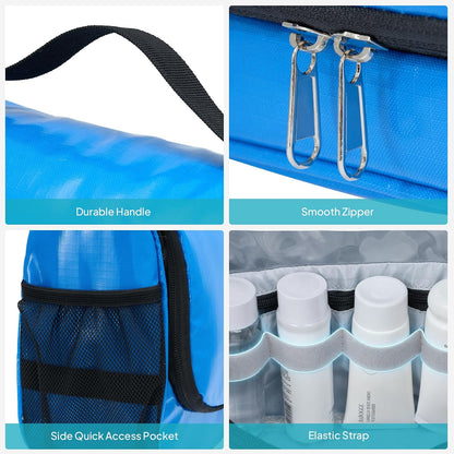Travel Toiletry Bag for Women & Men, Waterproof Hanging Makeup Organizer