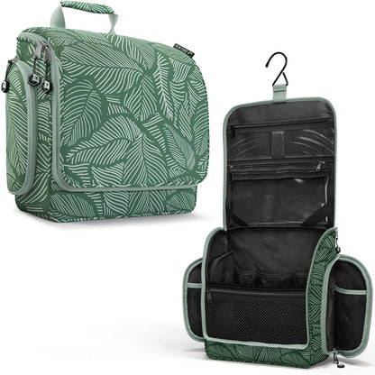 VENTURE 4TH Hanging Travel Toiletry Bag, 18 Compartments - Dark Green