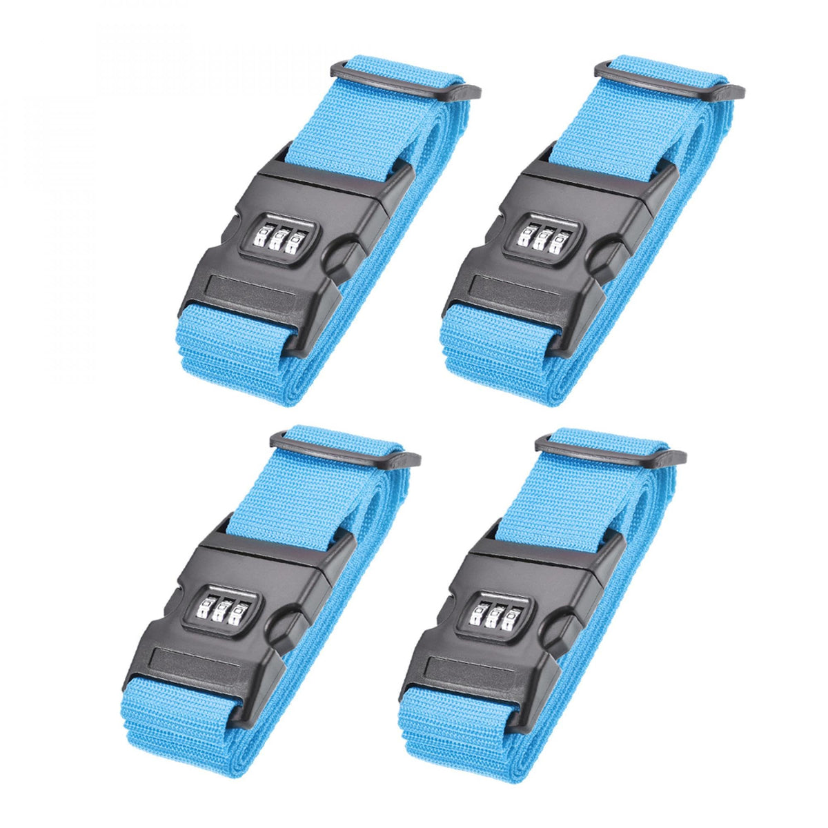 uxcell Luggage Straps Suitcase Belts with Buckle, Combination Lock, Adjustable Travel Packing Accessories