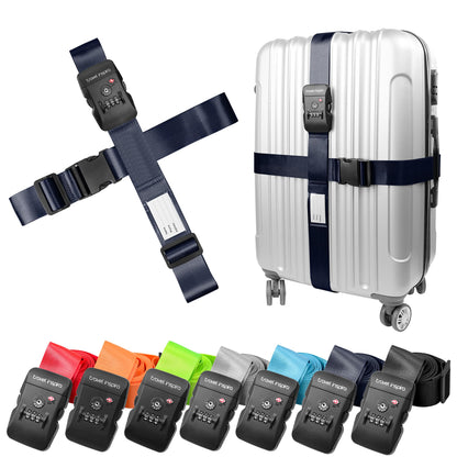 Travel Inspira TSA Approved Luggage Straps 2 Pack Suitcase Belt