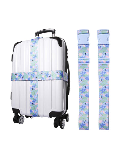 Disney Stitch Luggage Strap 2-Piece Set Officially Licensed, Adjustable Luggage Straps from 30'' to 72''