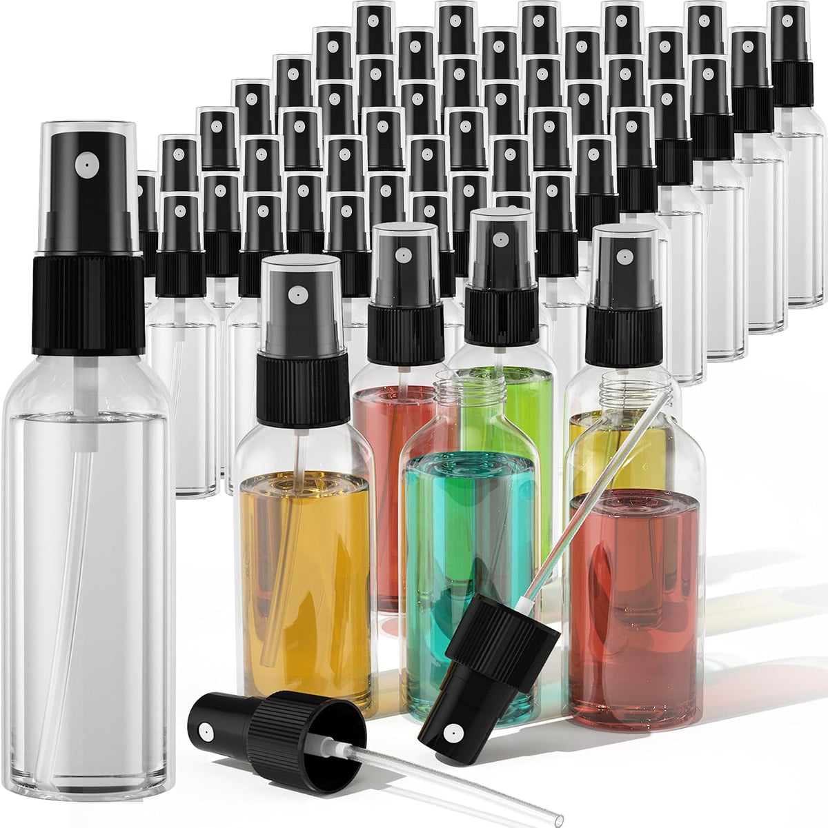 100Pack 2oz Spray Bottles 60ml Small Spray Bottle Bulk Fine Mist Sprayer