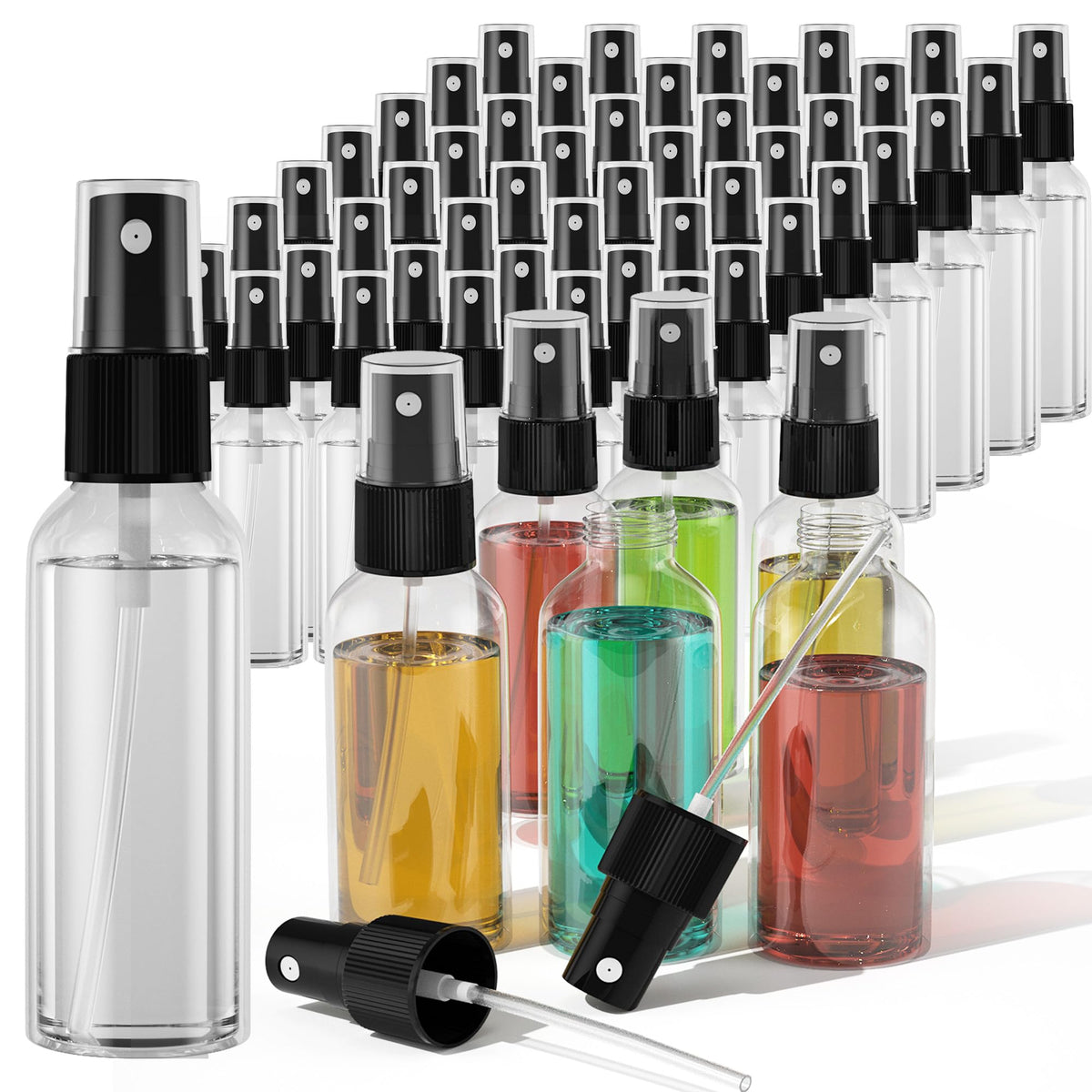 100Pack 2oz Spray Bottles 60ml Small Spray Bottle Bulk Fine Mist Sprayer